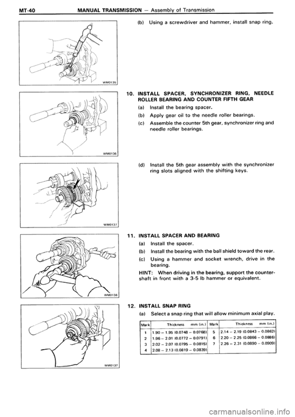 TOYOTA SUPRA 1990 3.G Workshop Manual 