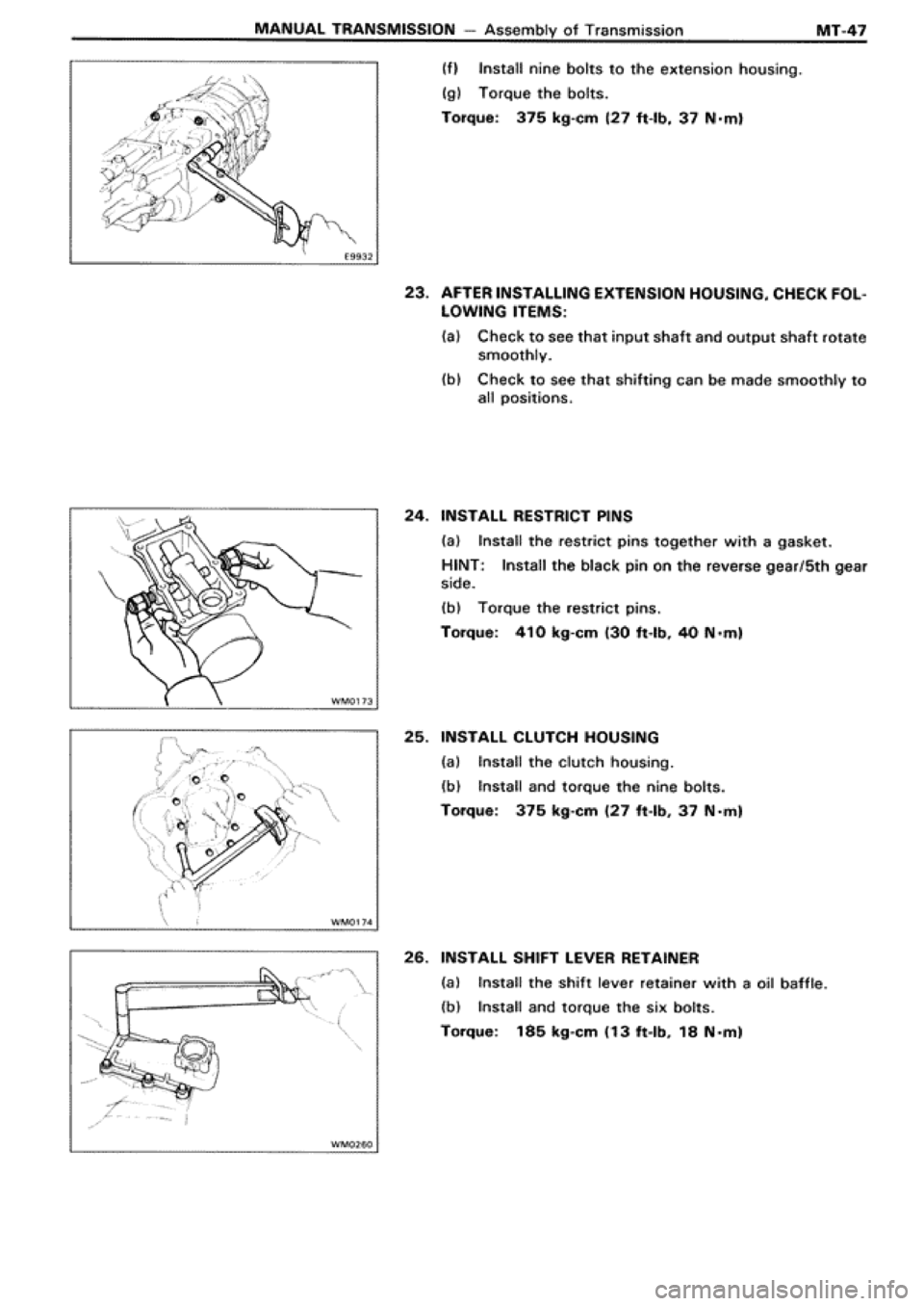 TOYOTA SUPRA 1990 3.G Workshop Manual 