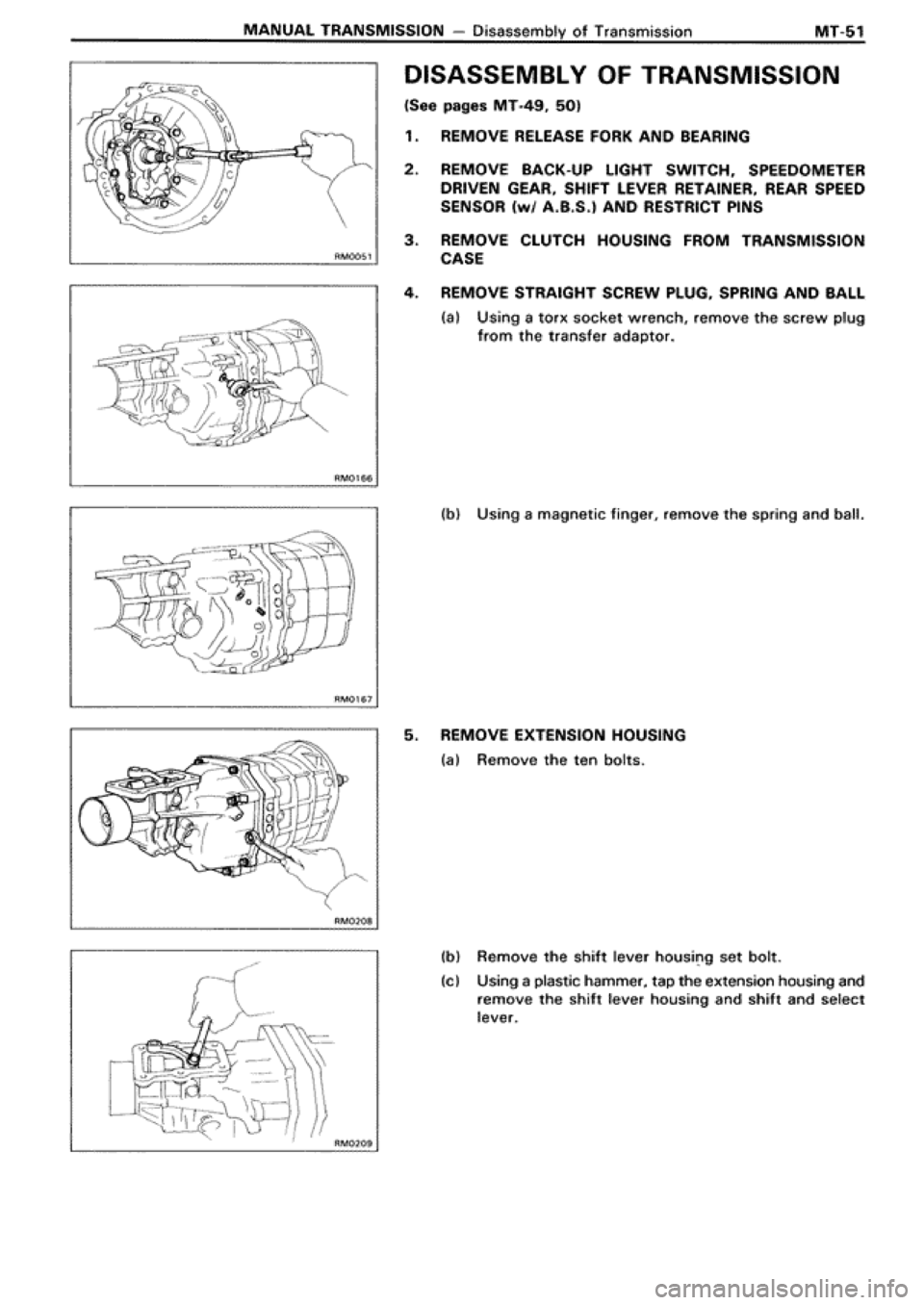 TOYOTA SUPRA 1990 3.G Workshop Manual 