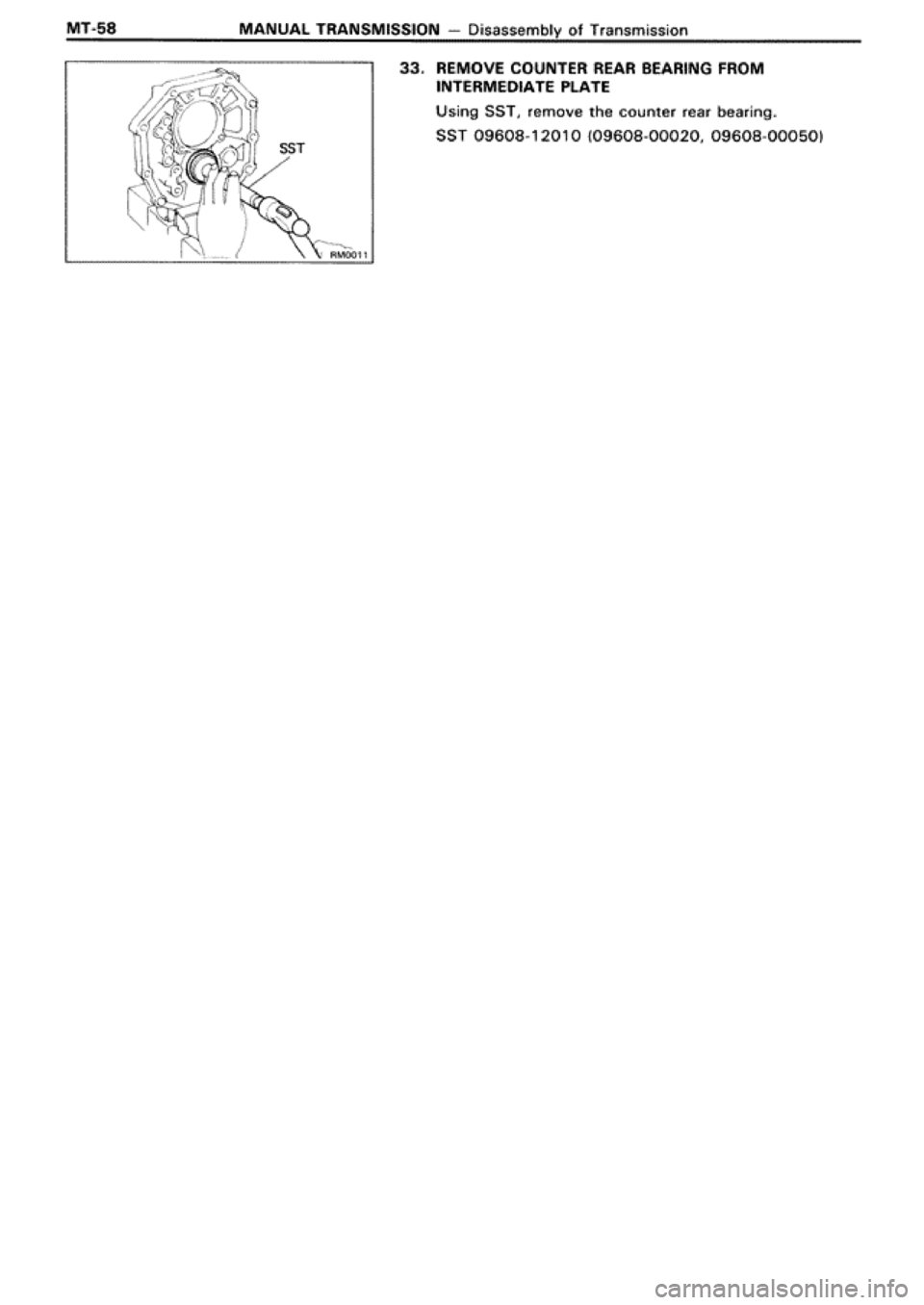 TOYOTA SUPRA 1990 3.G Workshop Manual 