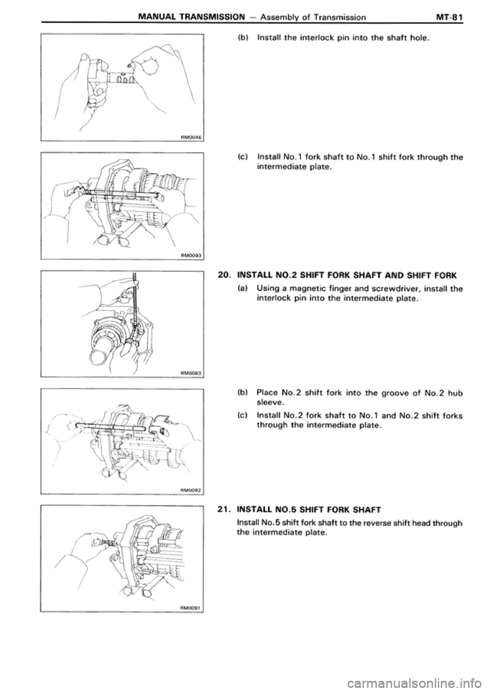 TOYOTA SUPRA 1990 3.G Workshop Manual 