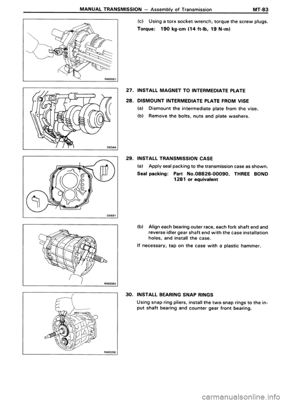 TOYOTA SUPRA 1990 3.G Workshop Manual 