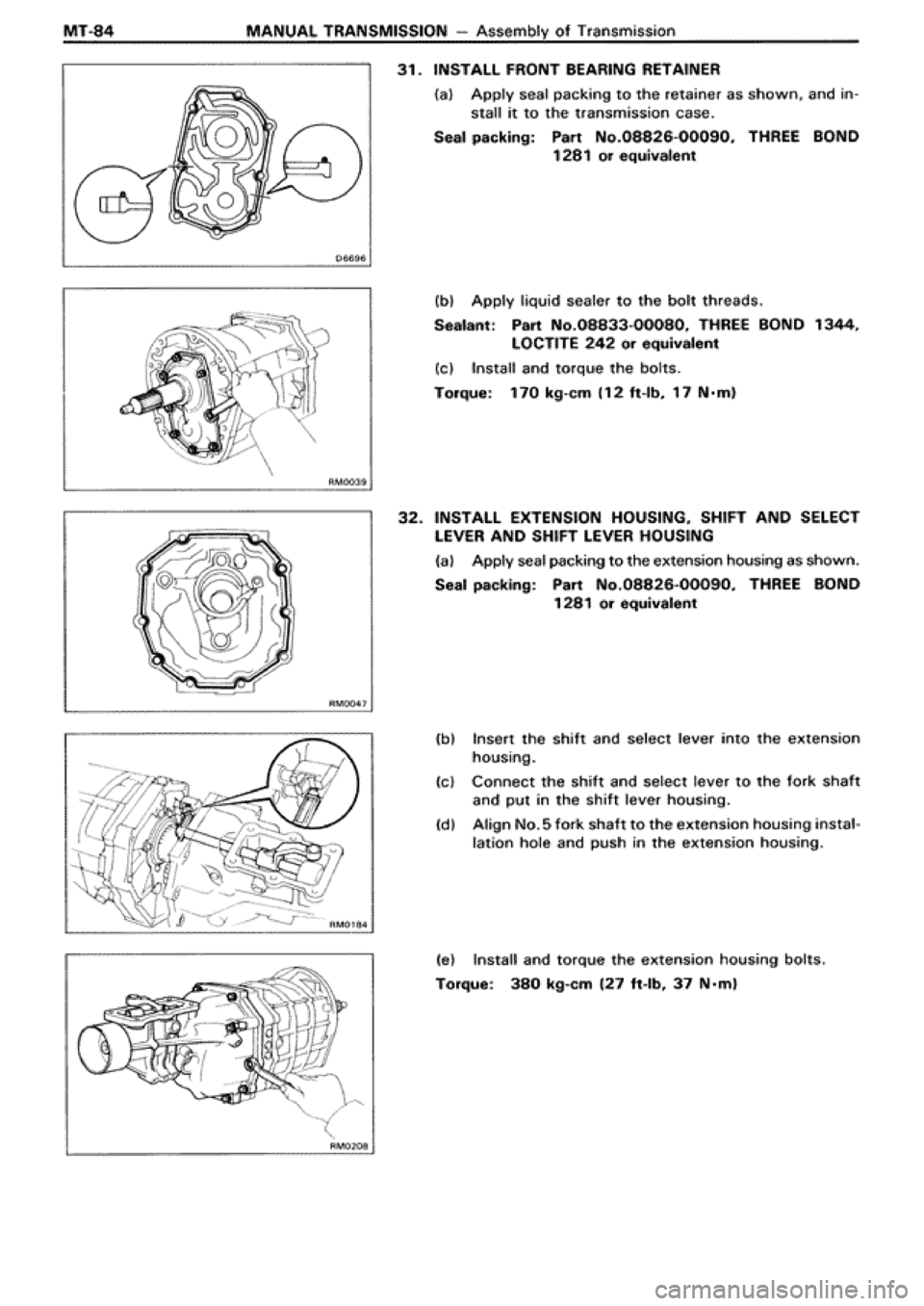 TOYOTA SUPRA 1990 3.G Workshop Manual 