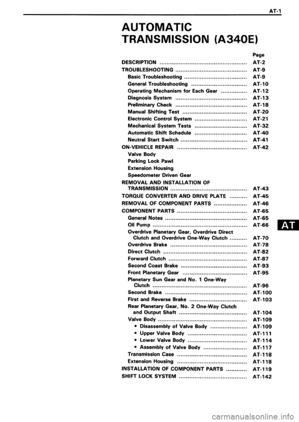 TOYOTA SUPRA 1990 3.G Workshop Manual 
