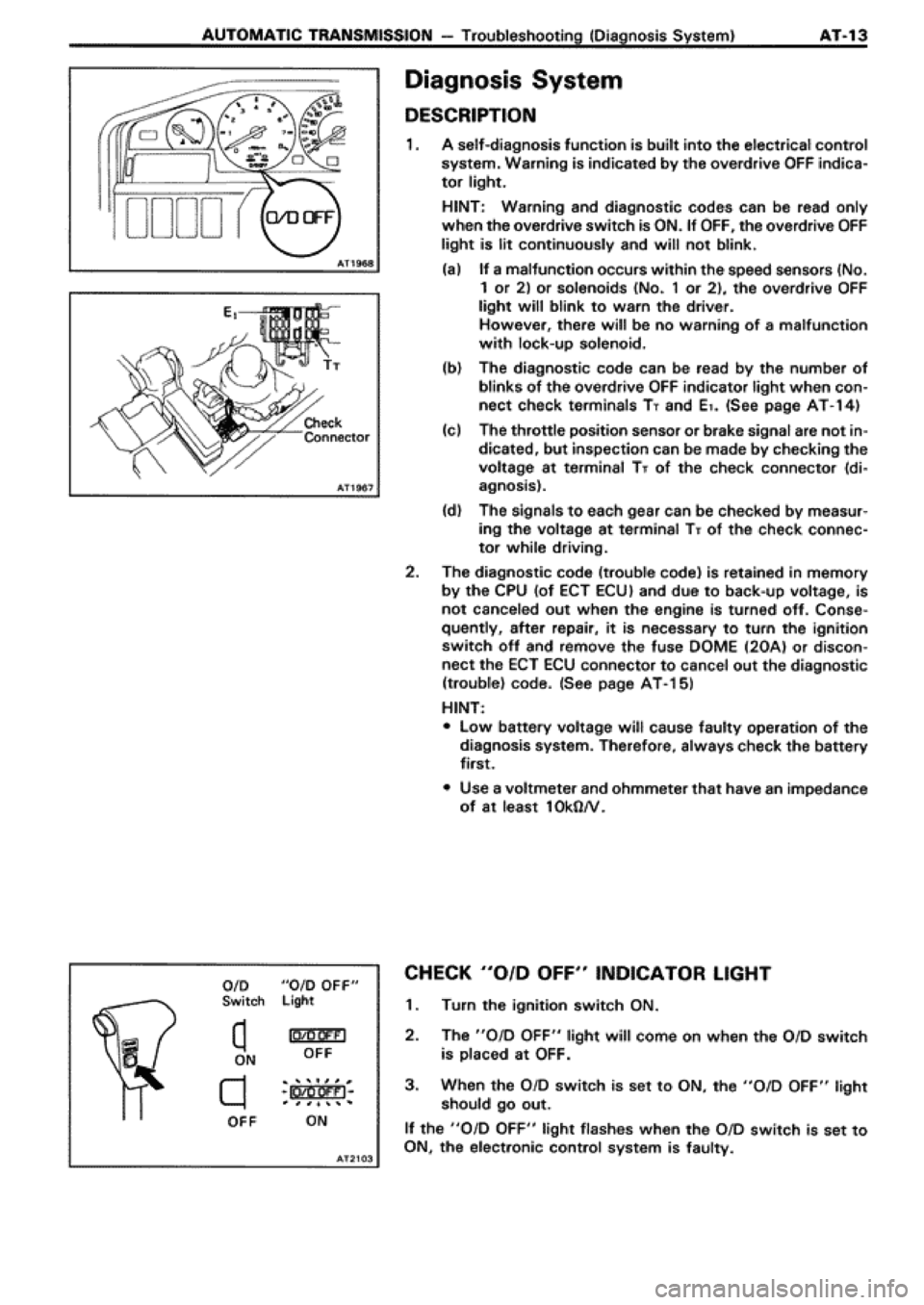 TOYOTA SUPRA 1990 3.G Workshop Manual 