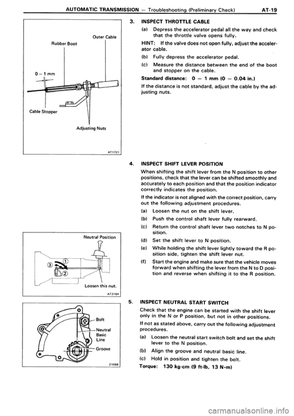 TOYOTA SUPRA 1990 3.G Workshop Manual 
