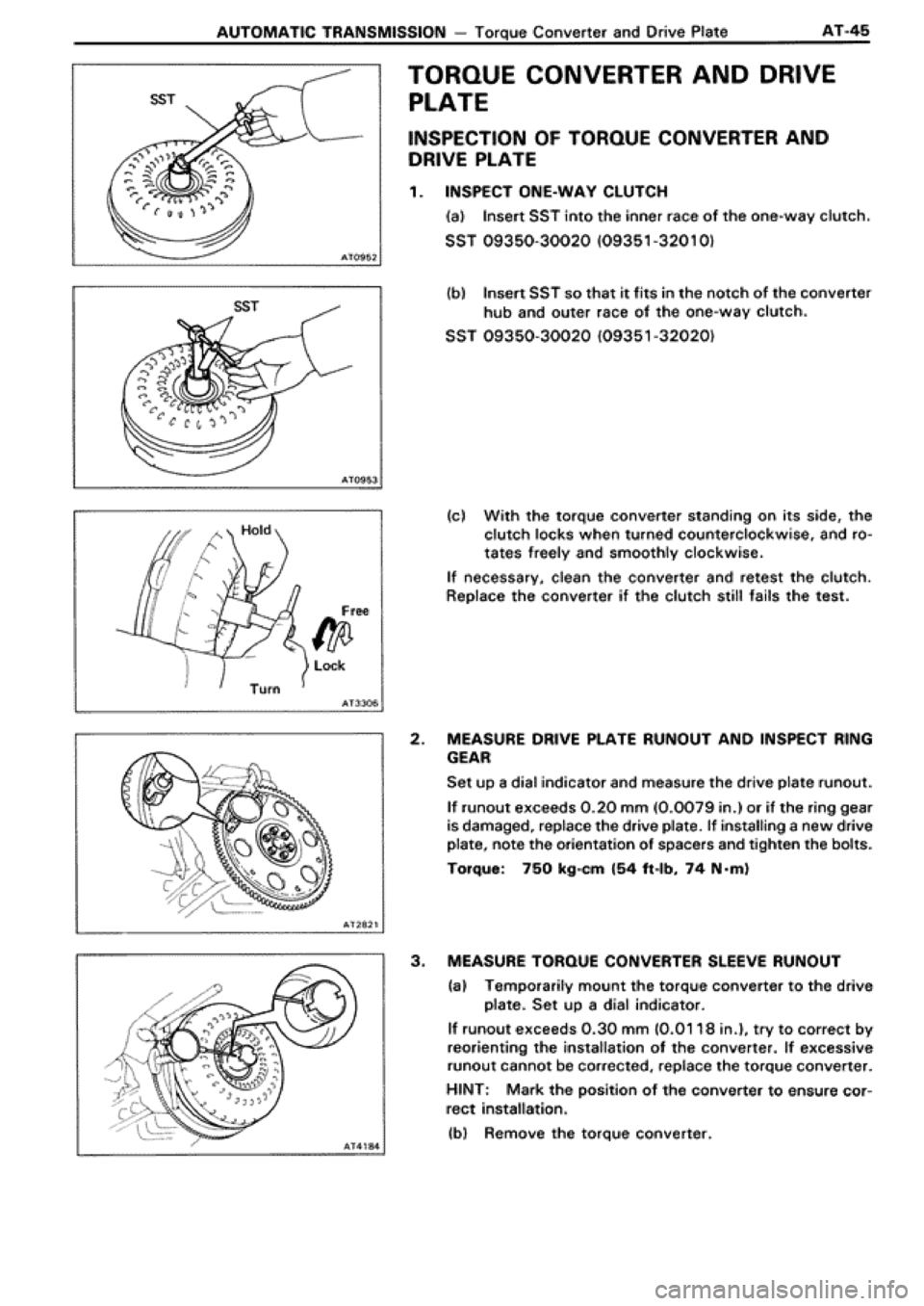 TOYOTA SUPRA 1990 3.G Workshop Manual 