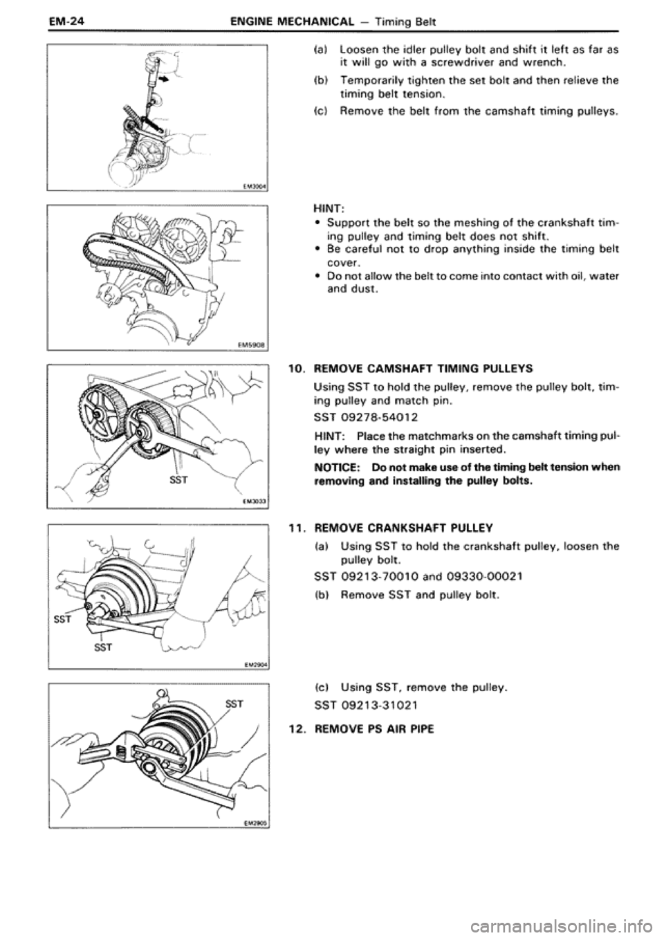 TOYOTA SUPRA 1990 3.G Workshop Manual 