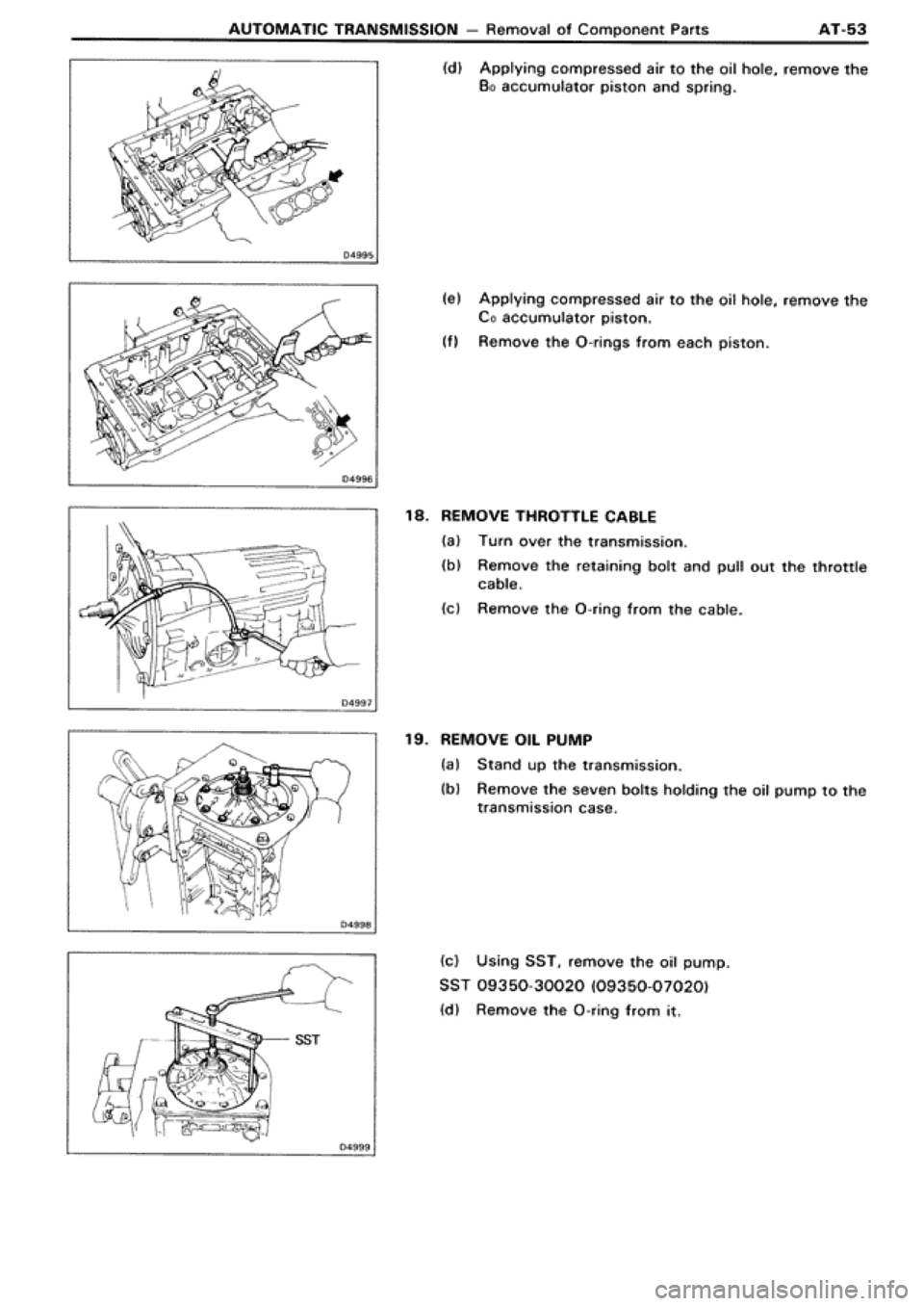 TOYOTA SUPRA 1990 3.G Workshop Manual 