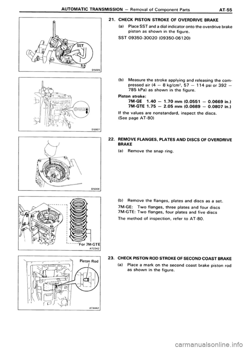TOYOTA SUPRA 1990 3.G Workshop Manual 