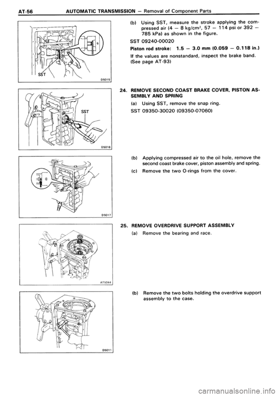 TOYOTA SUPRA 1990 3.G Workshop Manual 