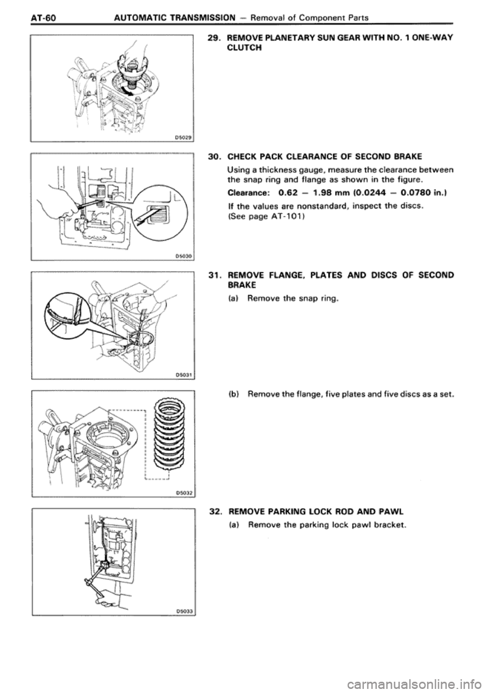TOYOTA SUPRA 1990 3.G Workshop Manual 