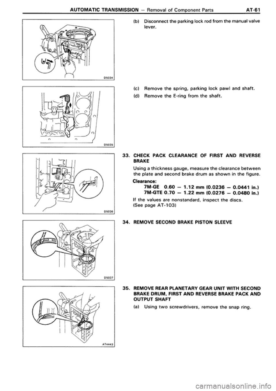 TOYOTA SUPRA 1990 3.G Workshop Manual 