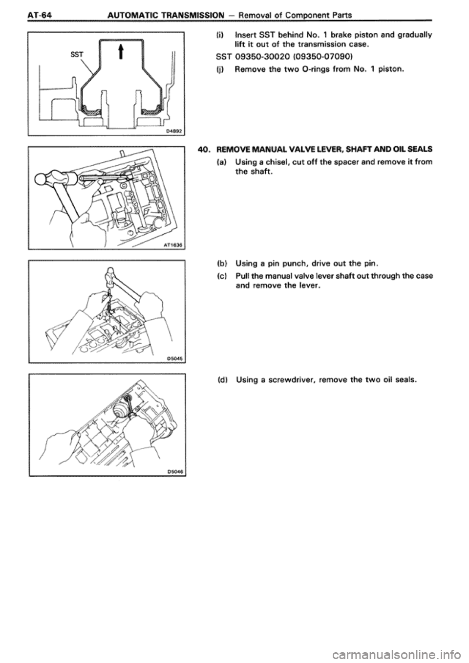TOYOTA SUPRA 1990 3.G Workshop Manual 