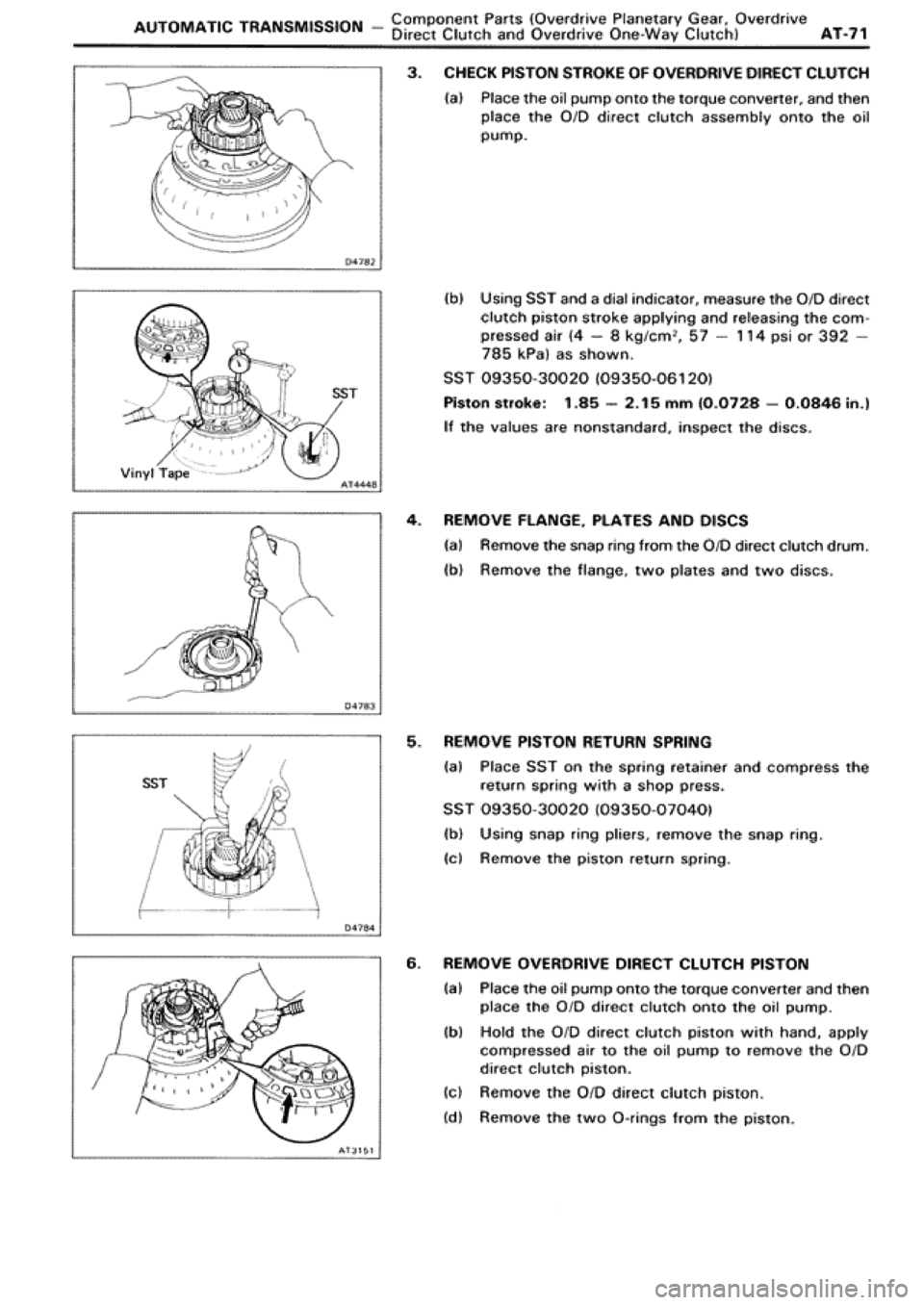 TOYOTA SUPRA 1990 3.G Workshop Manual 