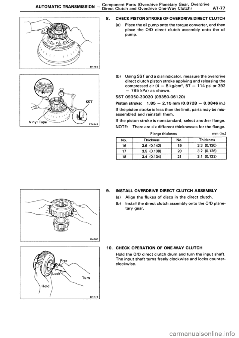 TOYOTA SUPRA 1990 3.G Workshop Manual 