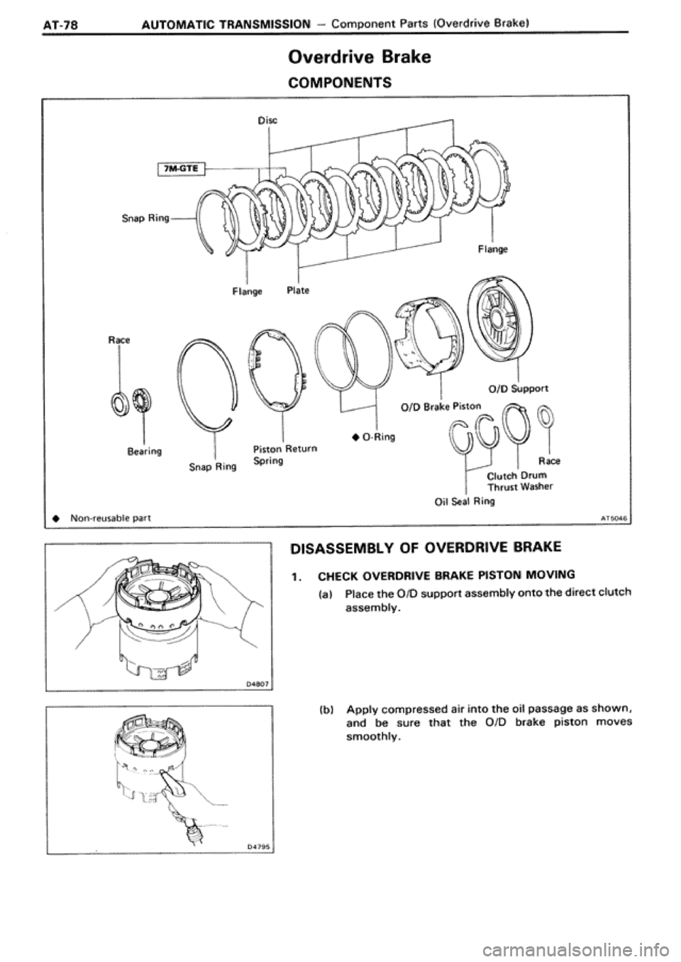 TOYOTA SUPRA 1990 3.G Workshop Manual 
