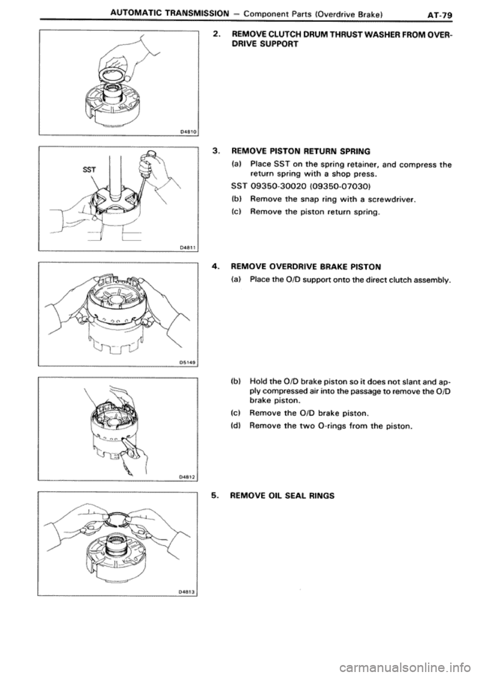 TOYOTA SUPRA 1990 3.G Workshop Manual 