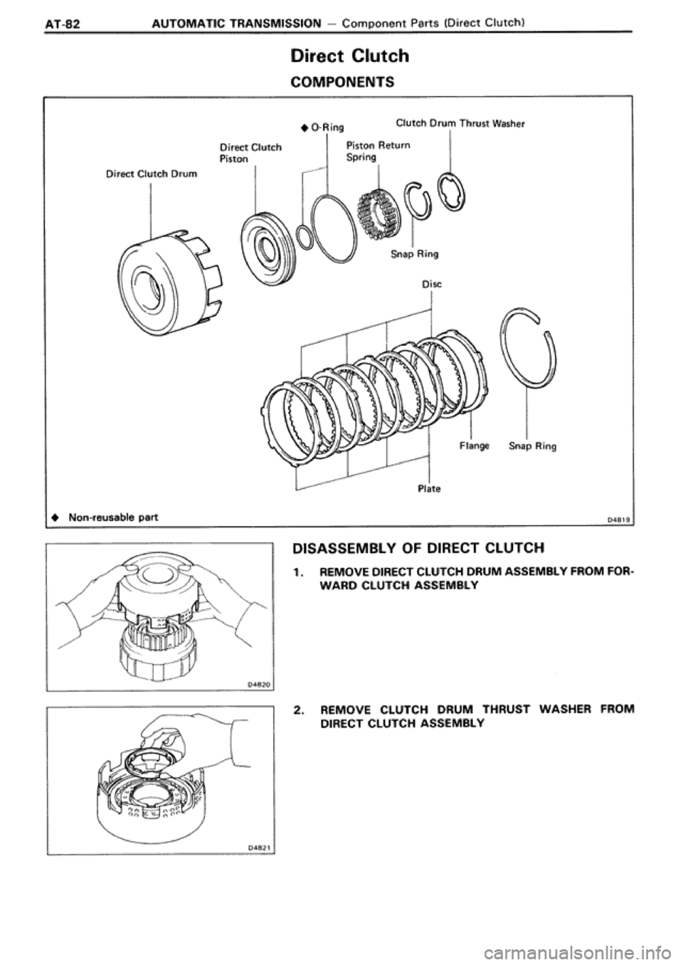 TOYOTA SUPRA 1990 3.G Workshop Manual 