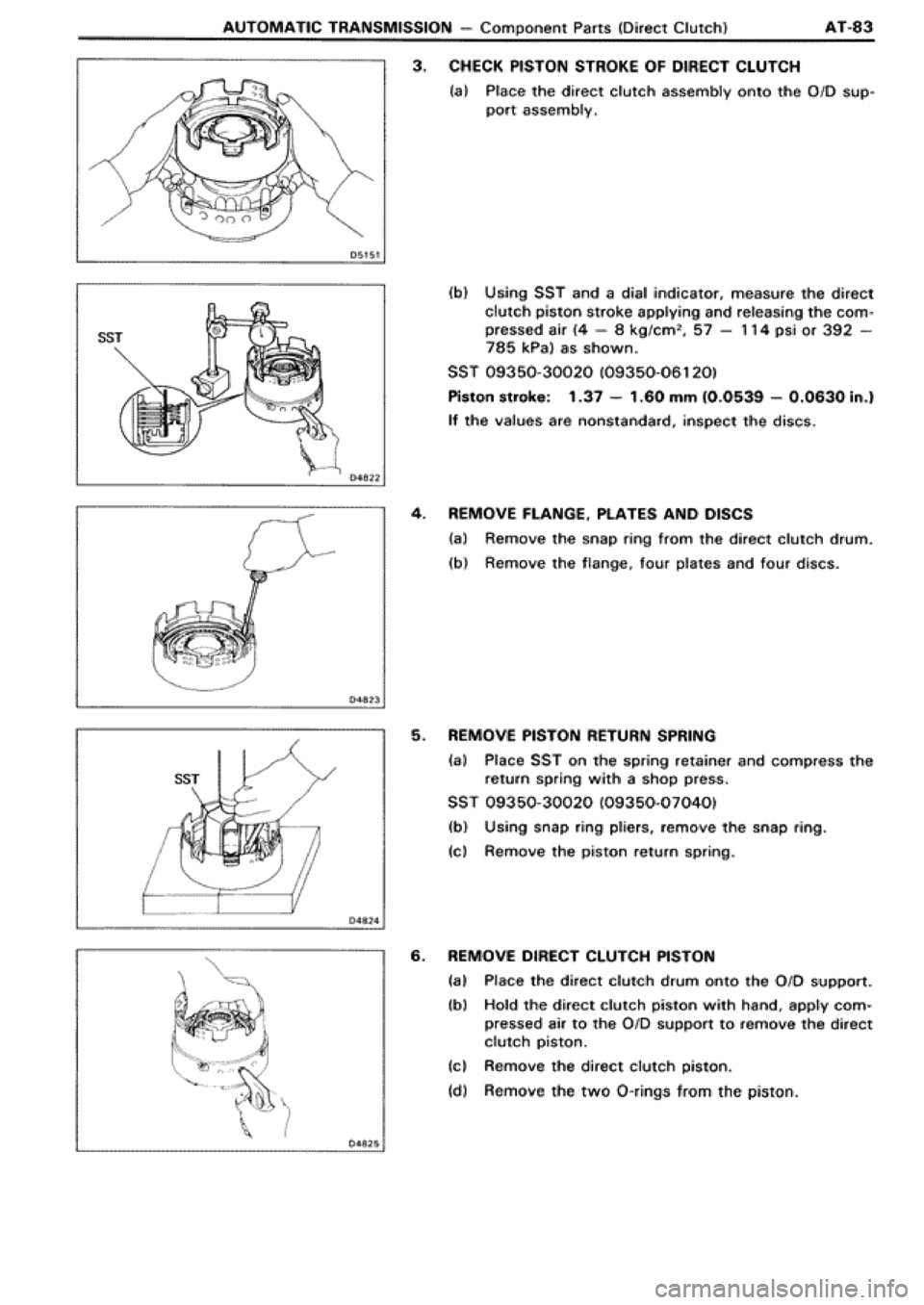 TOYOTA SUPRA 1990 3.G Workshop Manual 