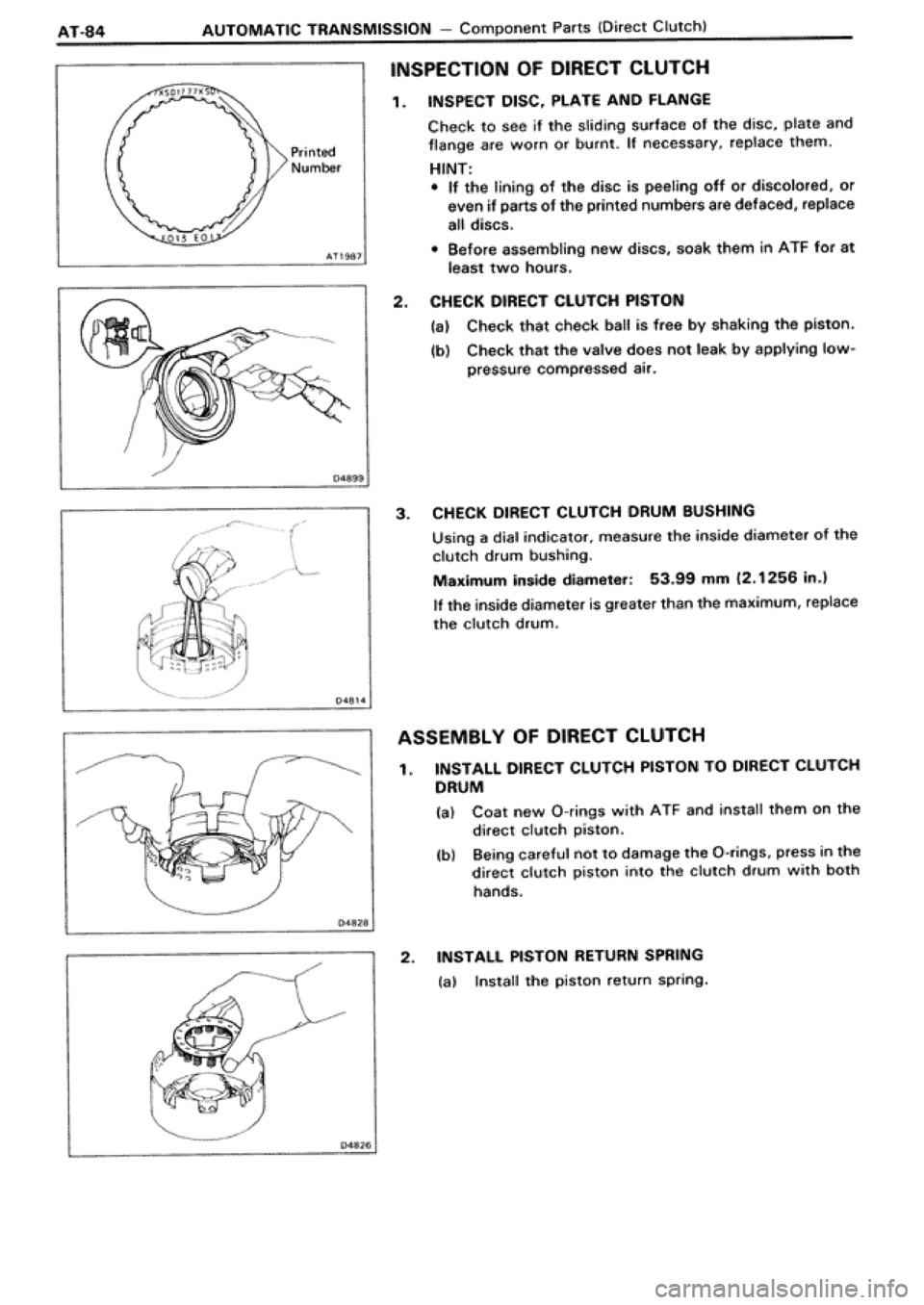 TOYOTA SUPRA 1990 3.G Workshop Manual 