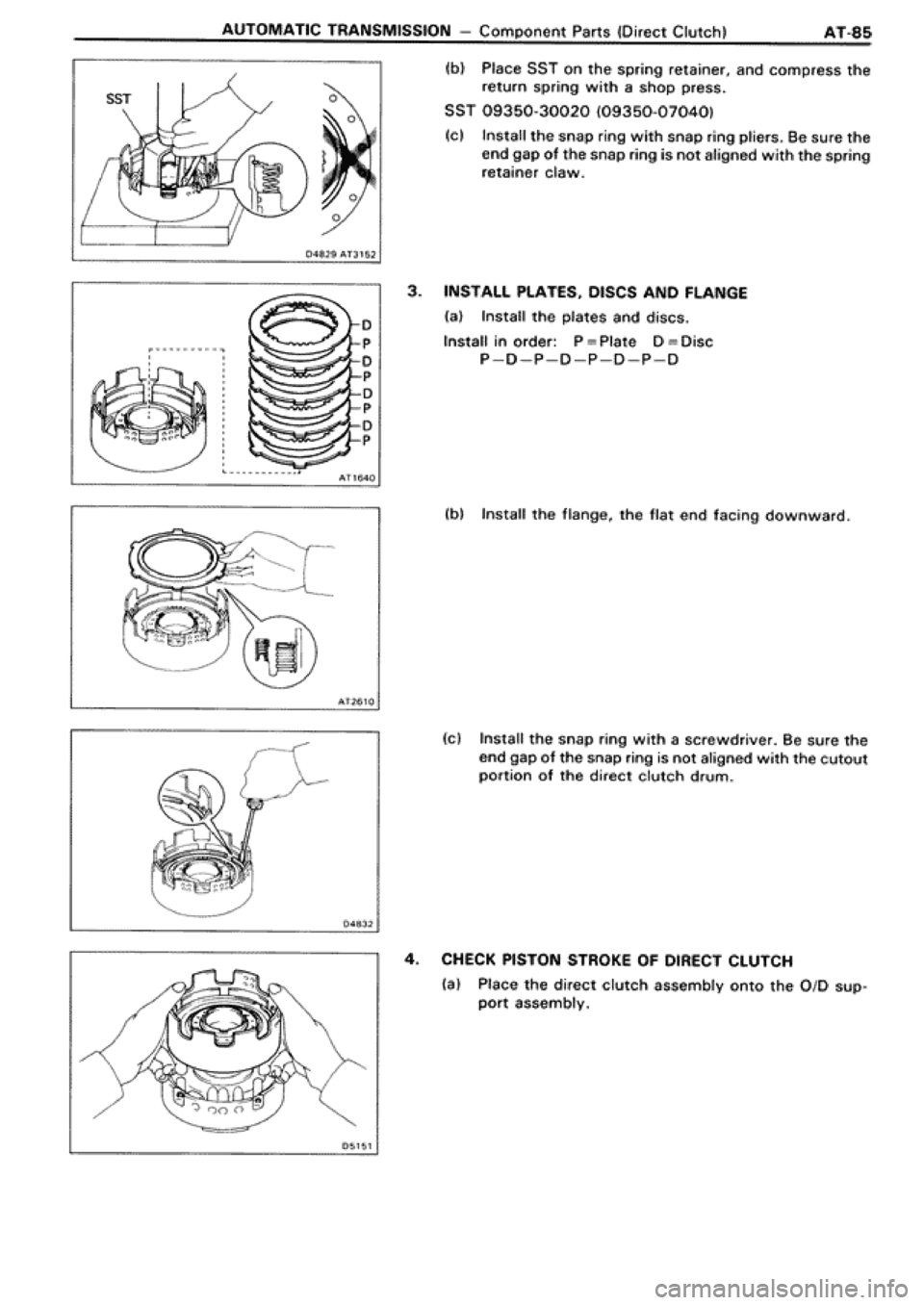 TOYOTA SUPRA 1990 3.G Workshop Manual 