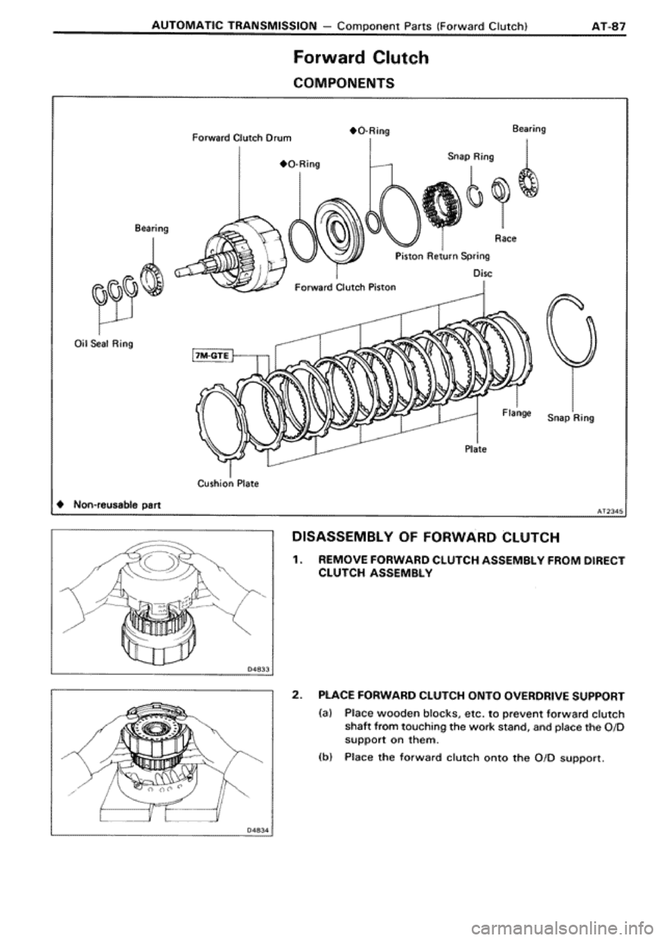 TOYOTA SUPRA 1990 3.G Workshop Manual 