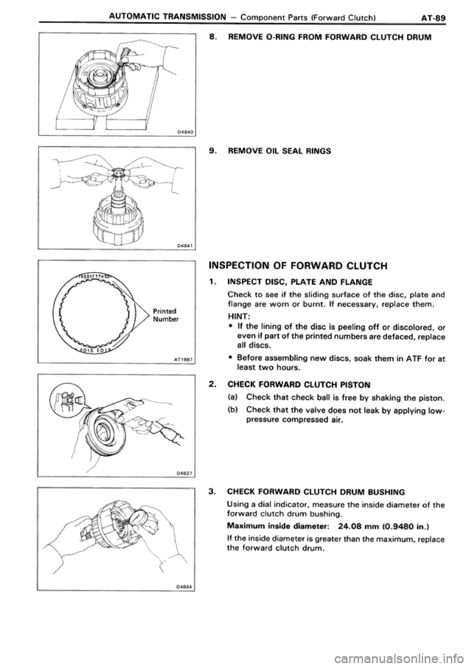 TOYOTA SUPRA 1990 3.G Workshop Manual 