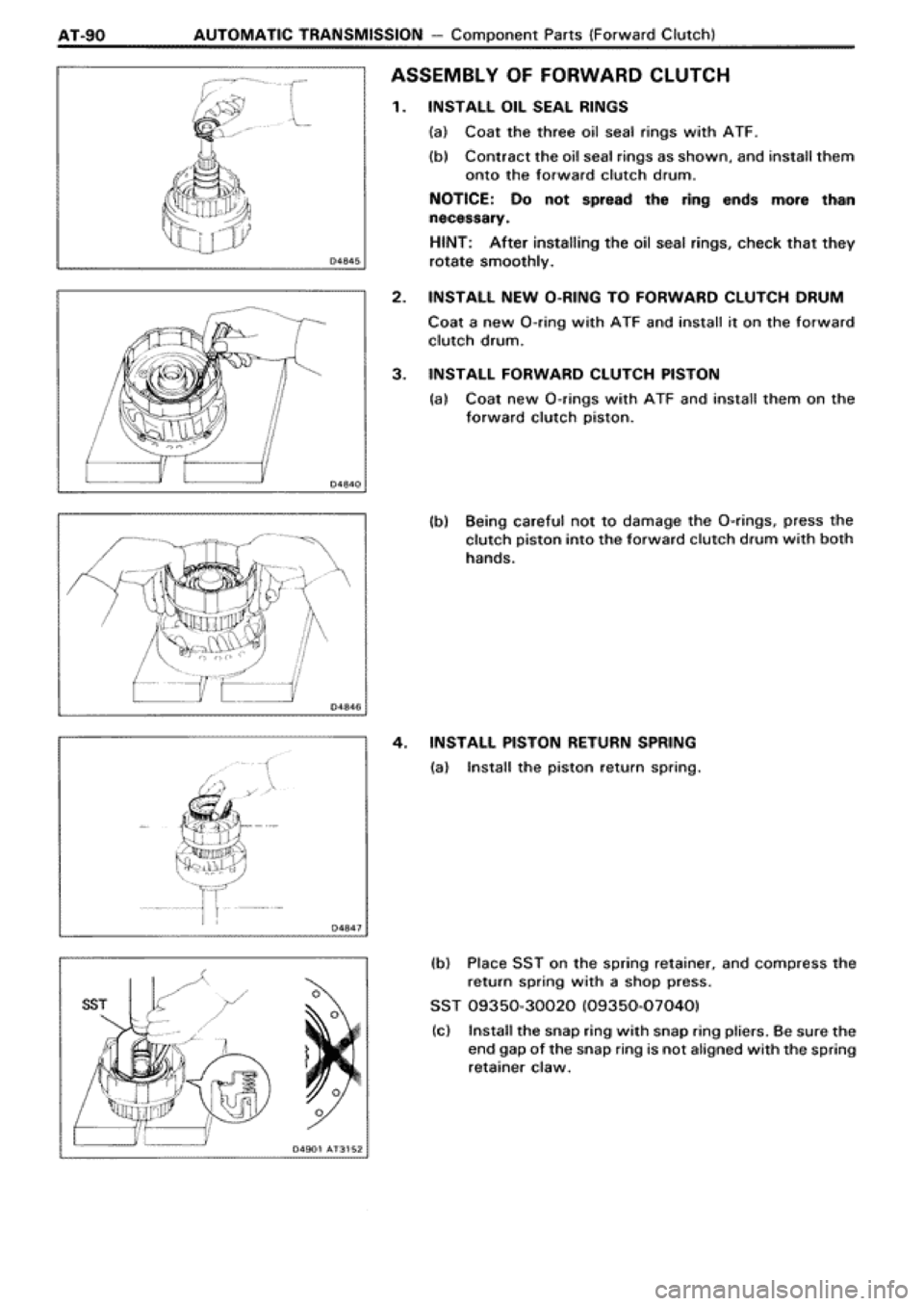 TOYOTA SUPRA 1990 3.G Workshop Manual 