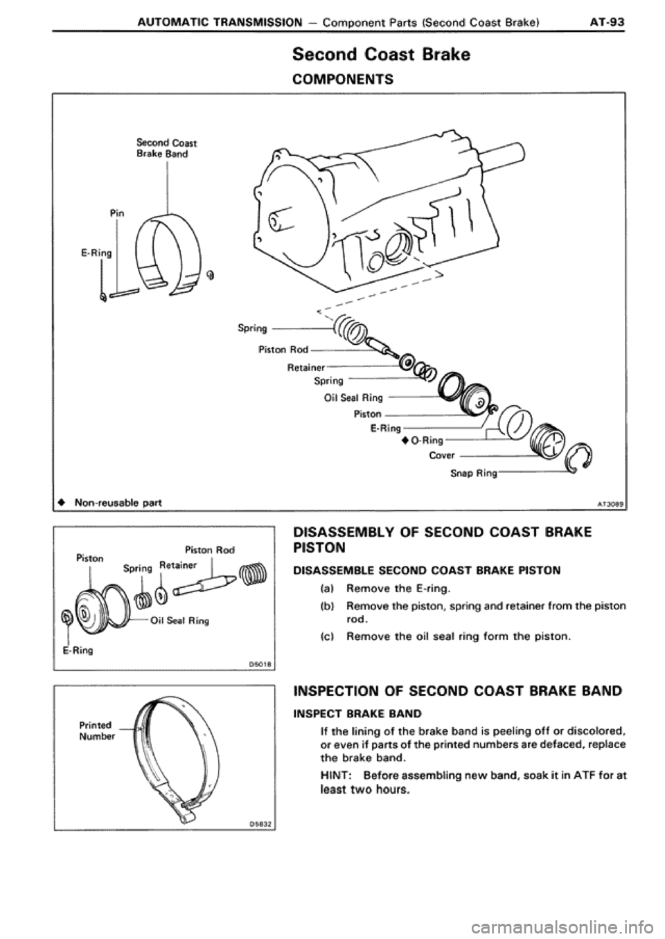 TOYOTA SUPRA 1990 3.G Workshop Manual 
