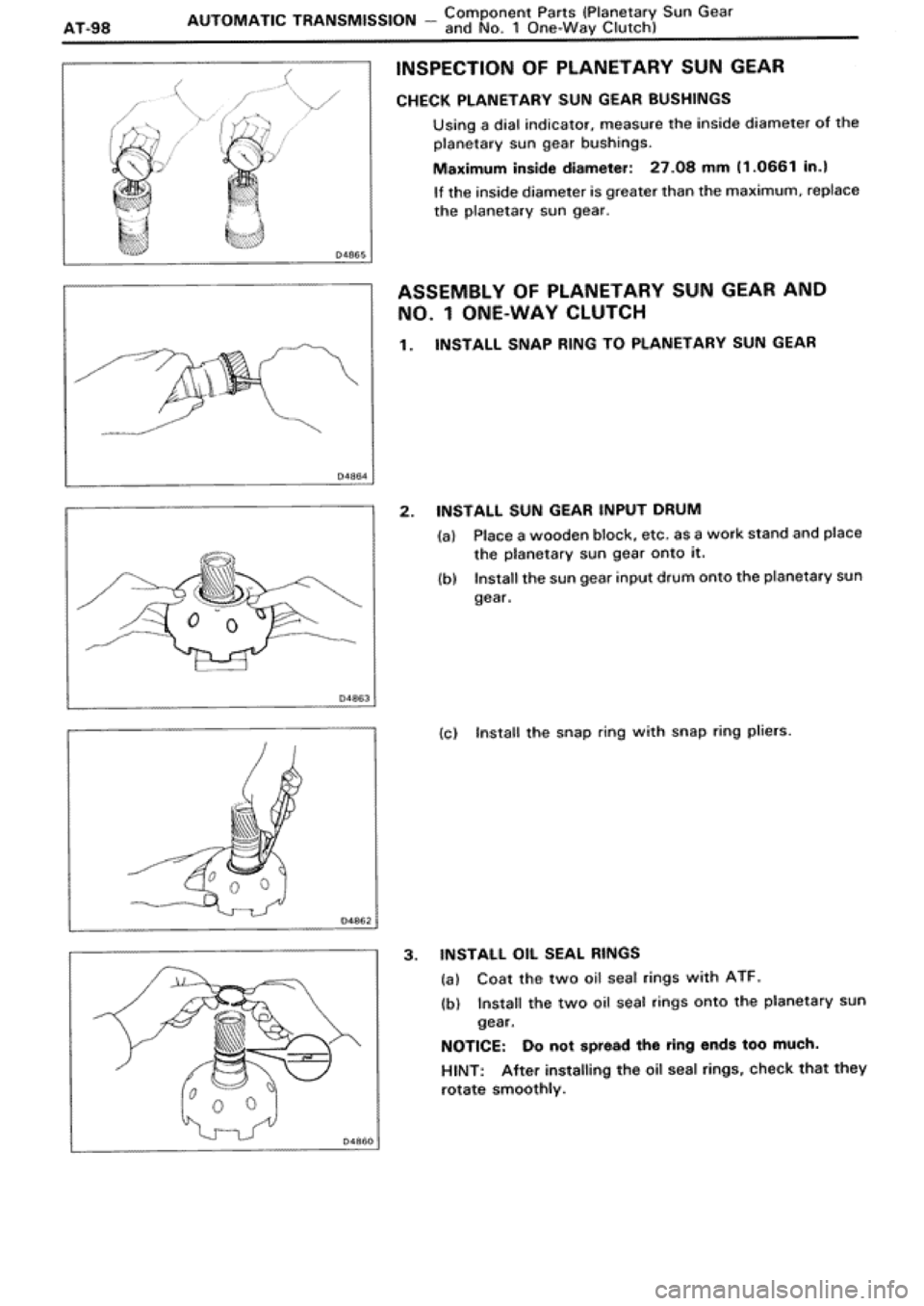 TOYOTA SUPRA 1990 3.G Workshop Manual 