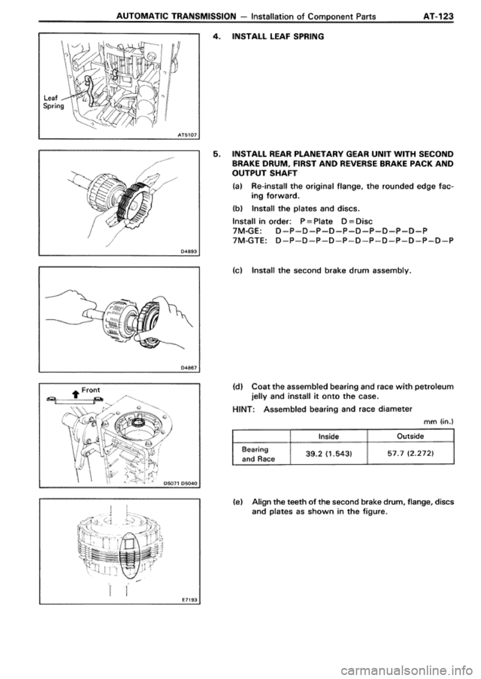 TOYOTA SUPRA 1990 3.G Workshop Manual 