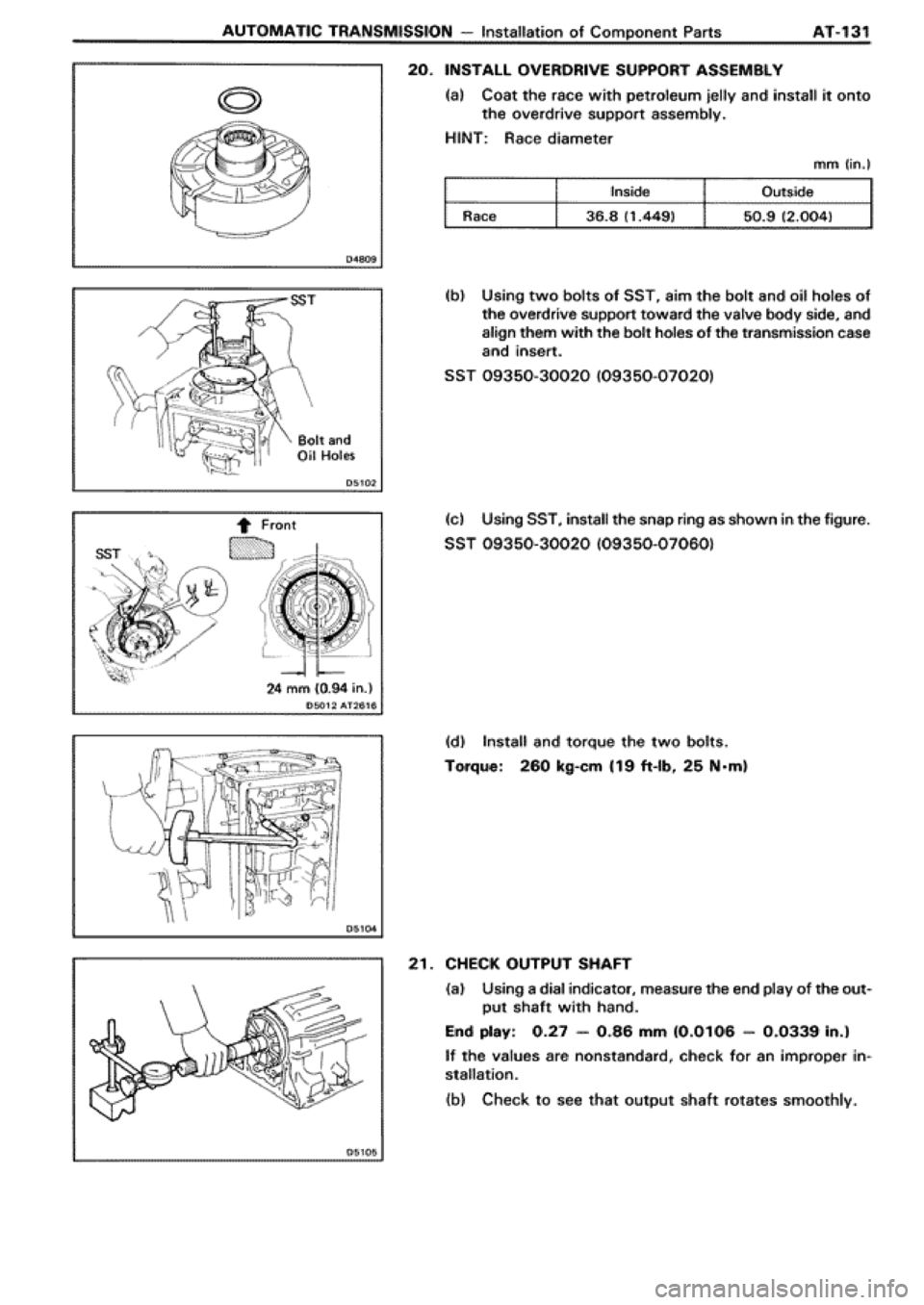 TOYOTA SUPRA 1990 3.G Workshop Manual 