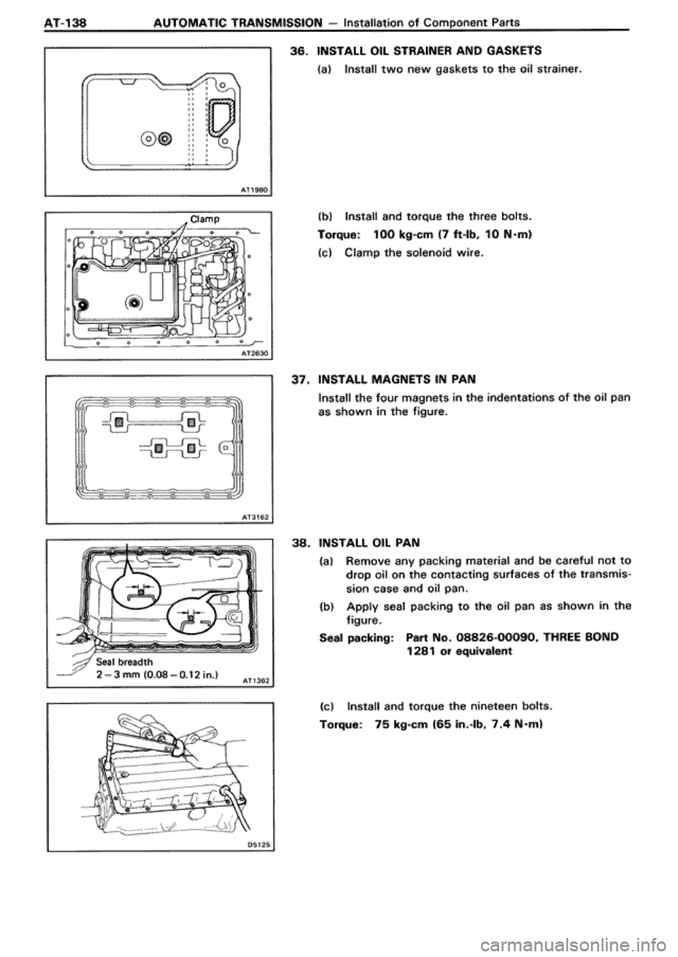 TOYOTA SUPRA 1990 3.G Workshop Manual 