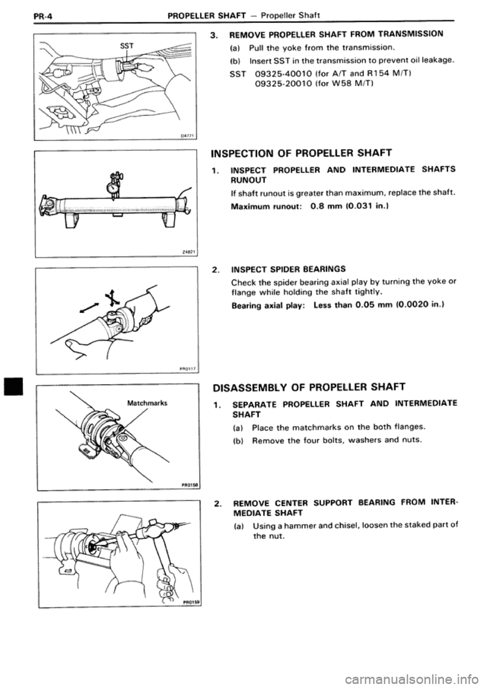TOYOTA SUPRA 1990 3.G Workshop Manual 