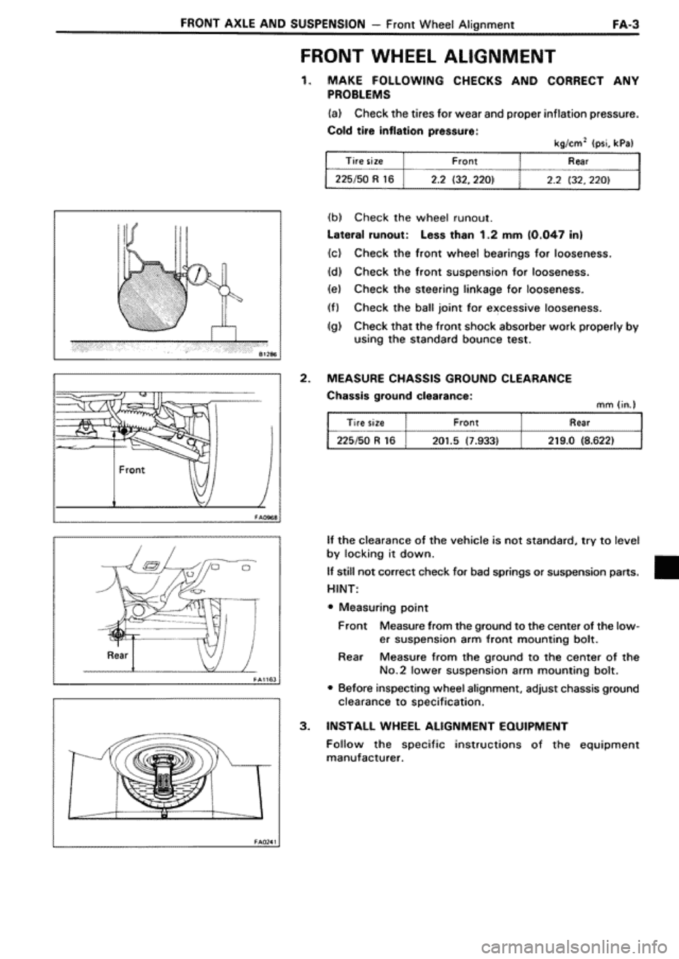 TOYOTA SUPRA 1990 3.G Workshop Manual 