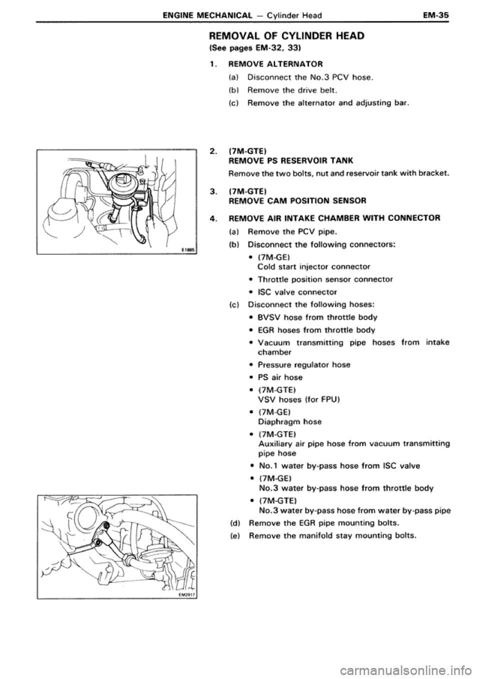 TOYOTA SUPRA 1990 3.G Workshop Manual 