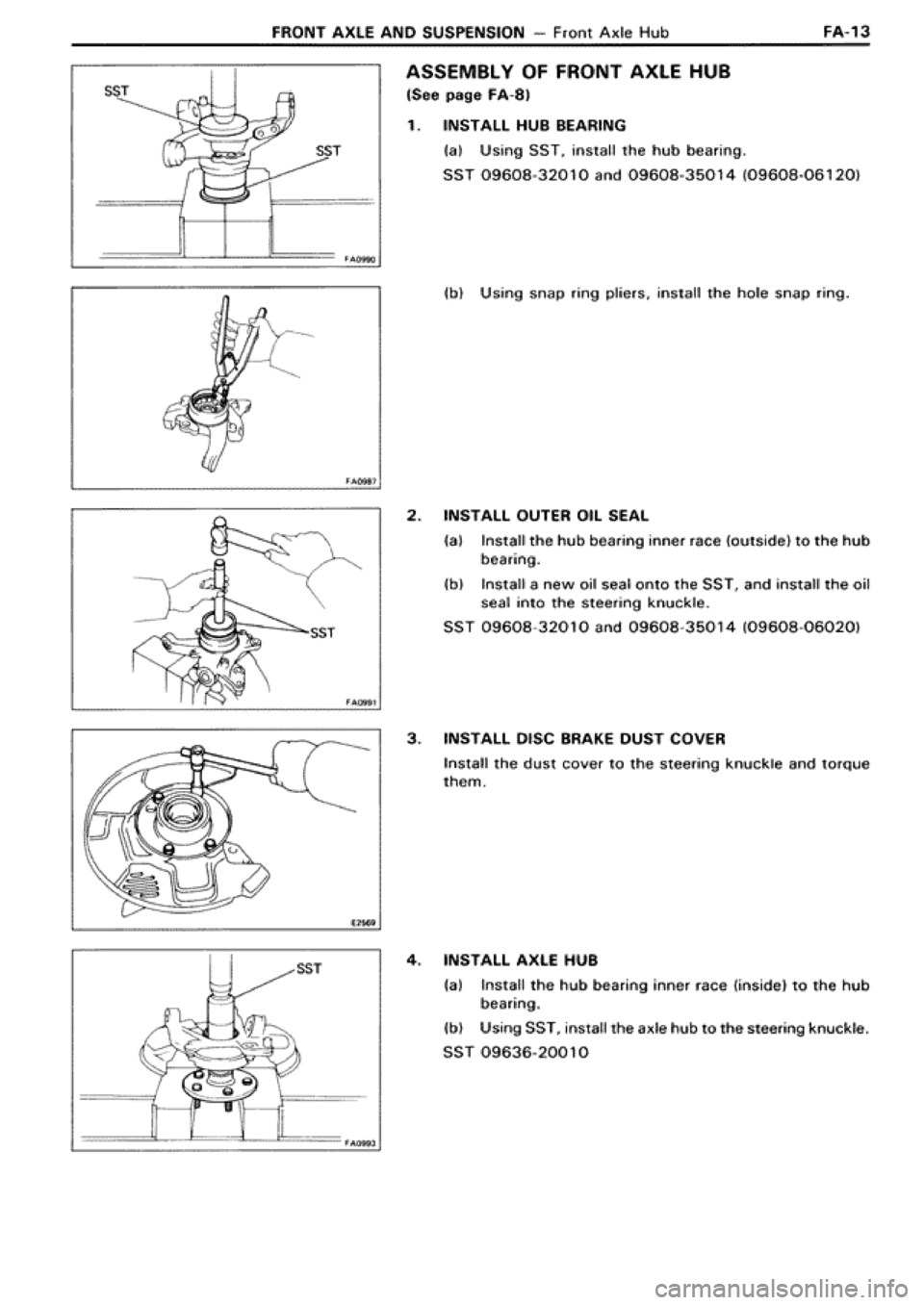 TOYOTA SUPRA 1990 3.G Workshop Manual 