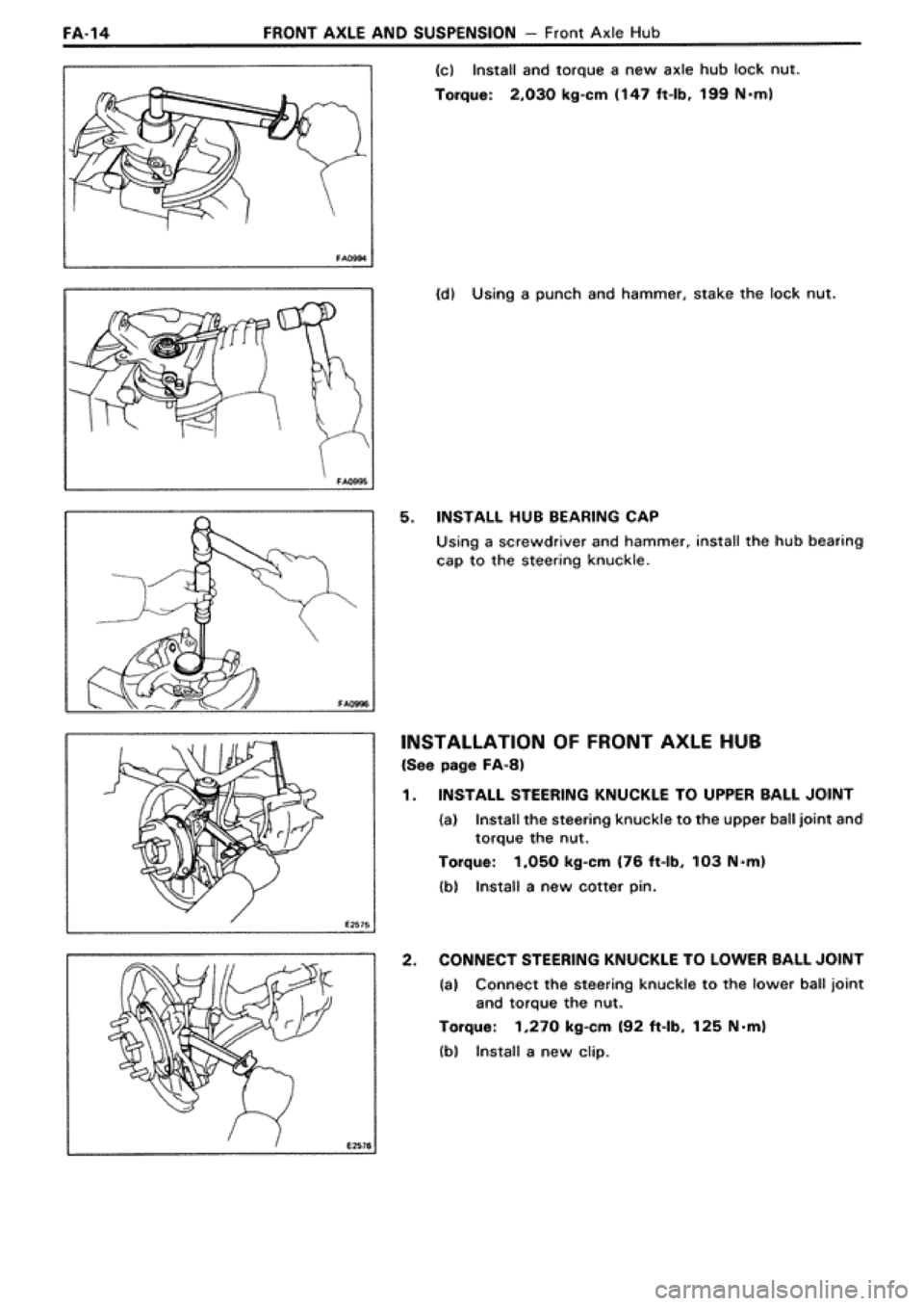 TOYOTA SUPRA 1990 3.G Workshop Manual 
