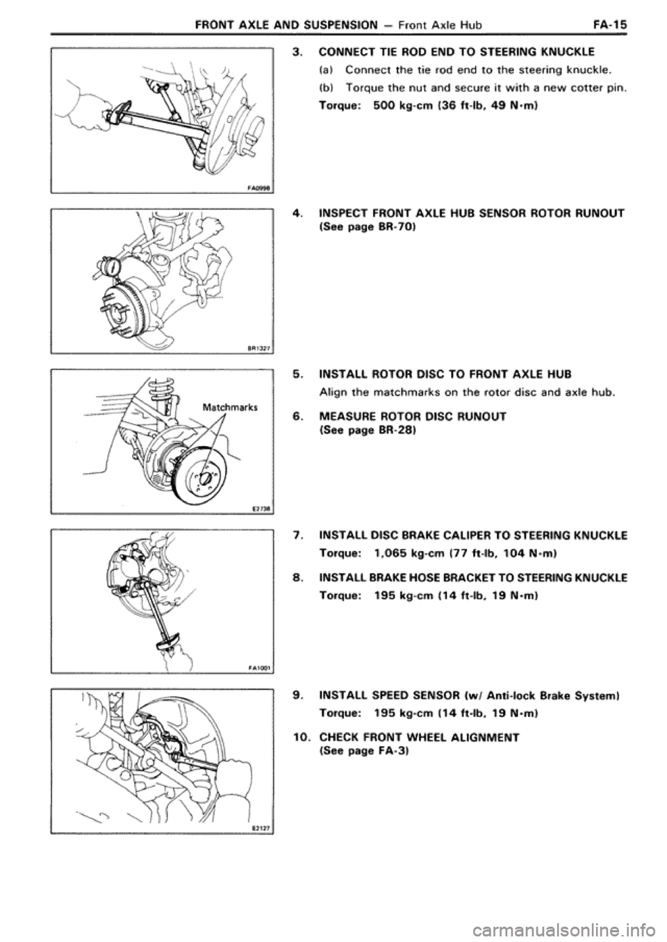 TOYOTA SUPRA 1990 3.G Workshop Manual 