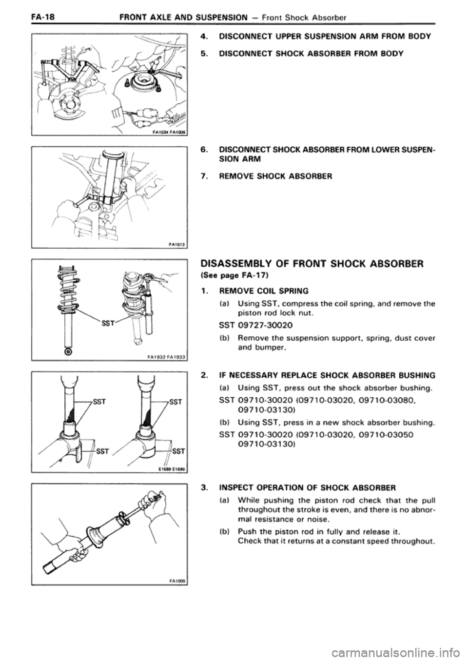 TOYOTA SUPRA 1990 3.G Workshop Manual 