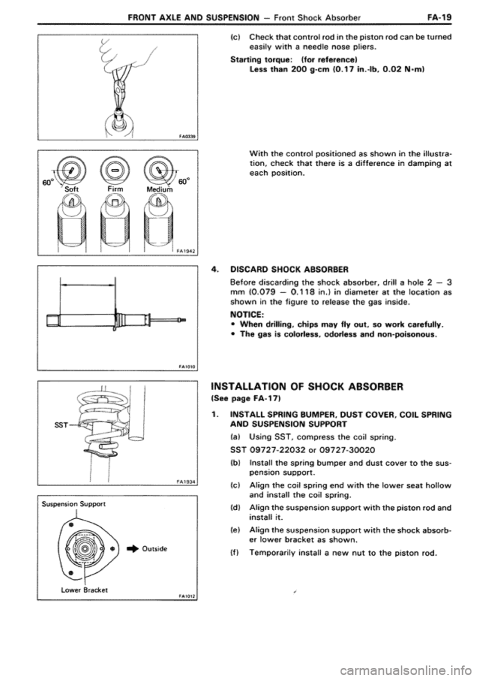 TOYOTA SUPRA 1990 3.G Workshop Manual 