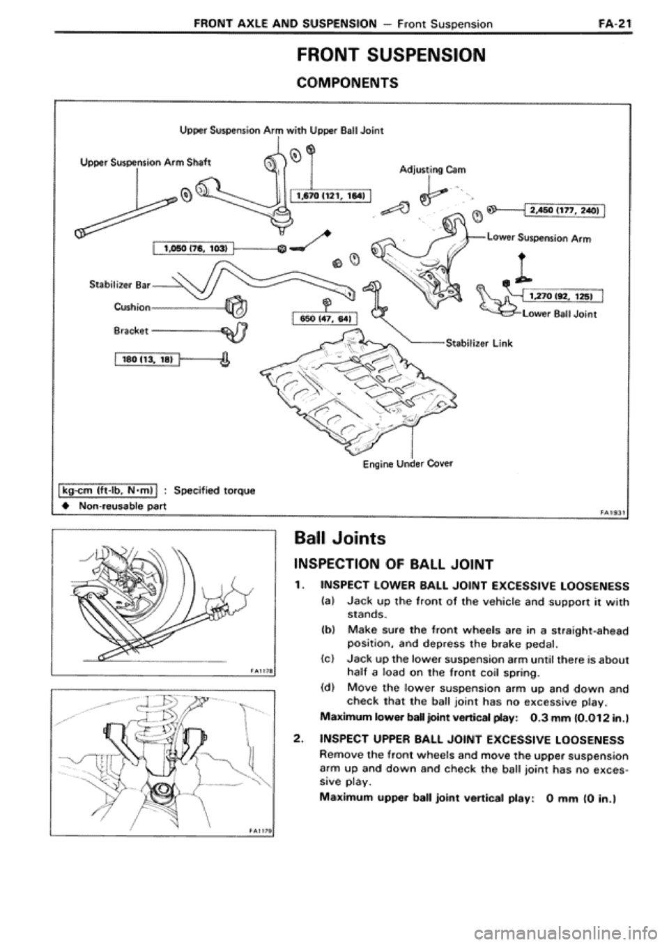 TOYOTA SUPRA 1990 3.G Workshop Manual 