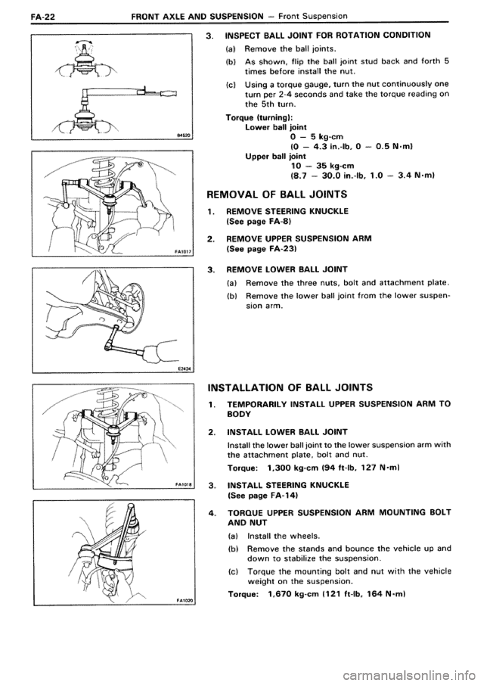 TOYOTA SUPRA 1990 3.G Workshop Manual 