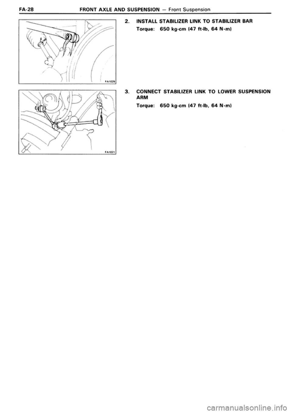 TOYOTA SUPRA 1990 3.G Workshop Manual 