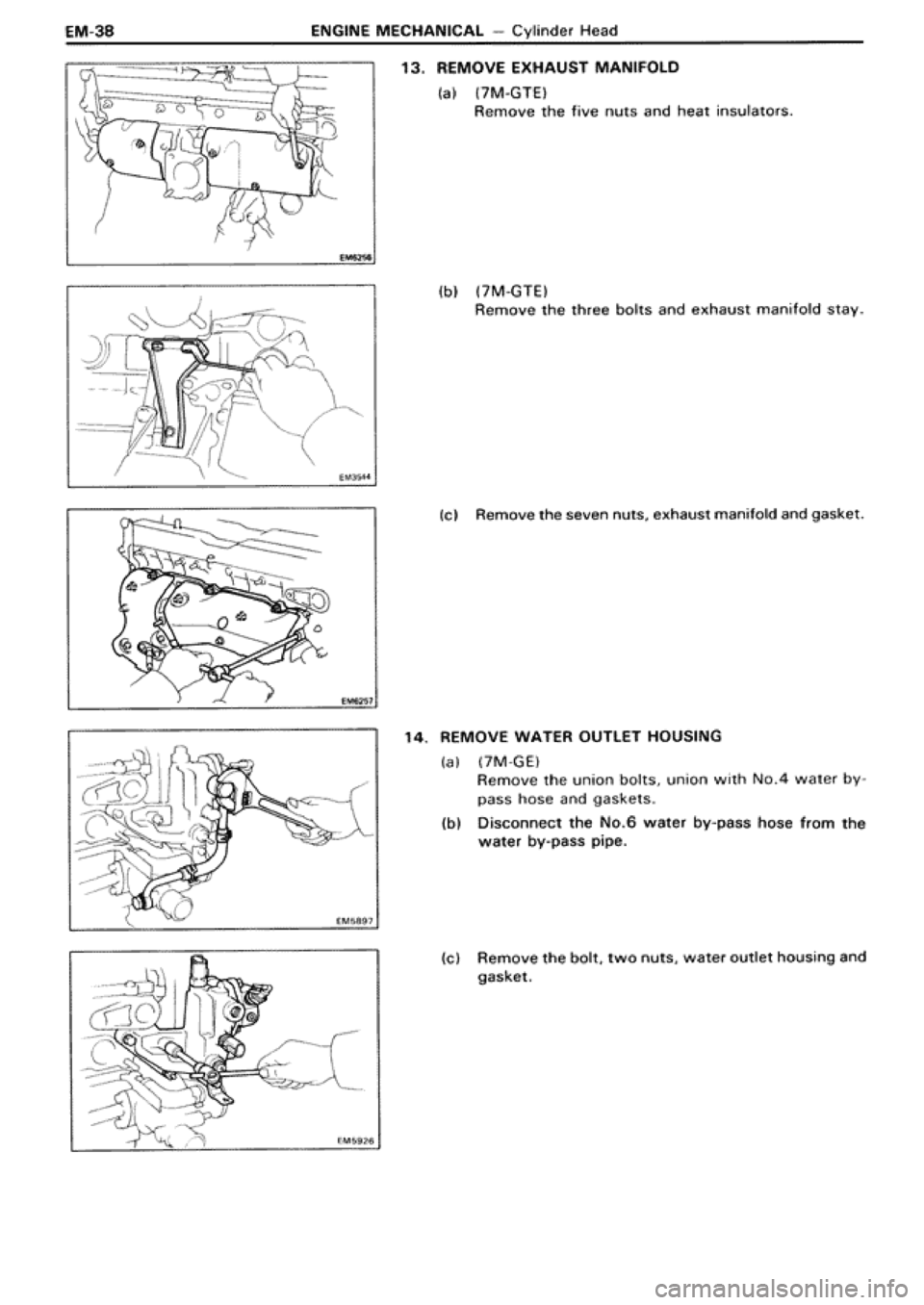 TOYOTA SUPRA 1990 3.G Workshop Manual 