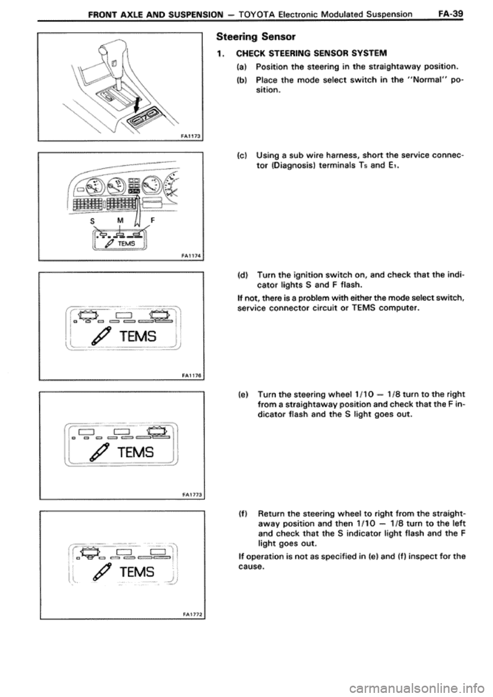 TOYOTA SUPRA 1990 3.G Workshop Manual 