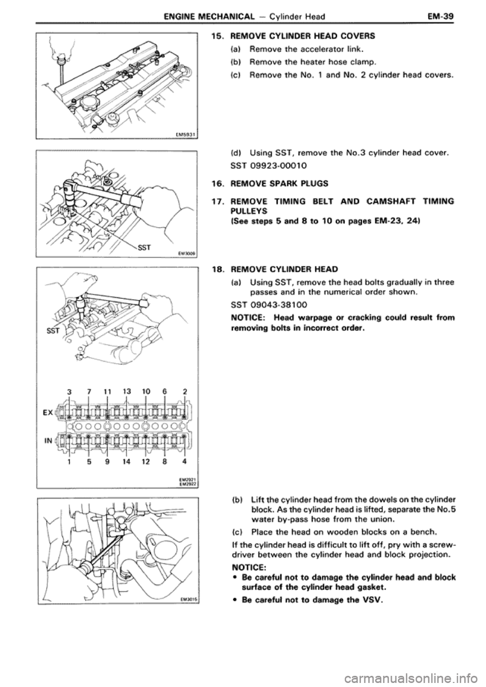 TOYOTA SUPRA 1990 3.G Workshop Manual 