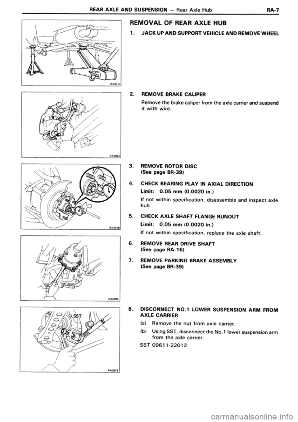 TOYOTA SUPRA 1990 3.G Workshop Manual 