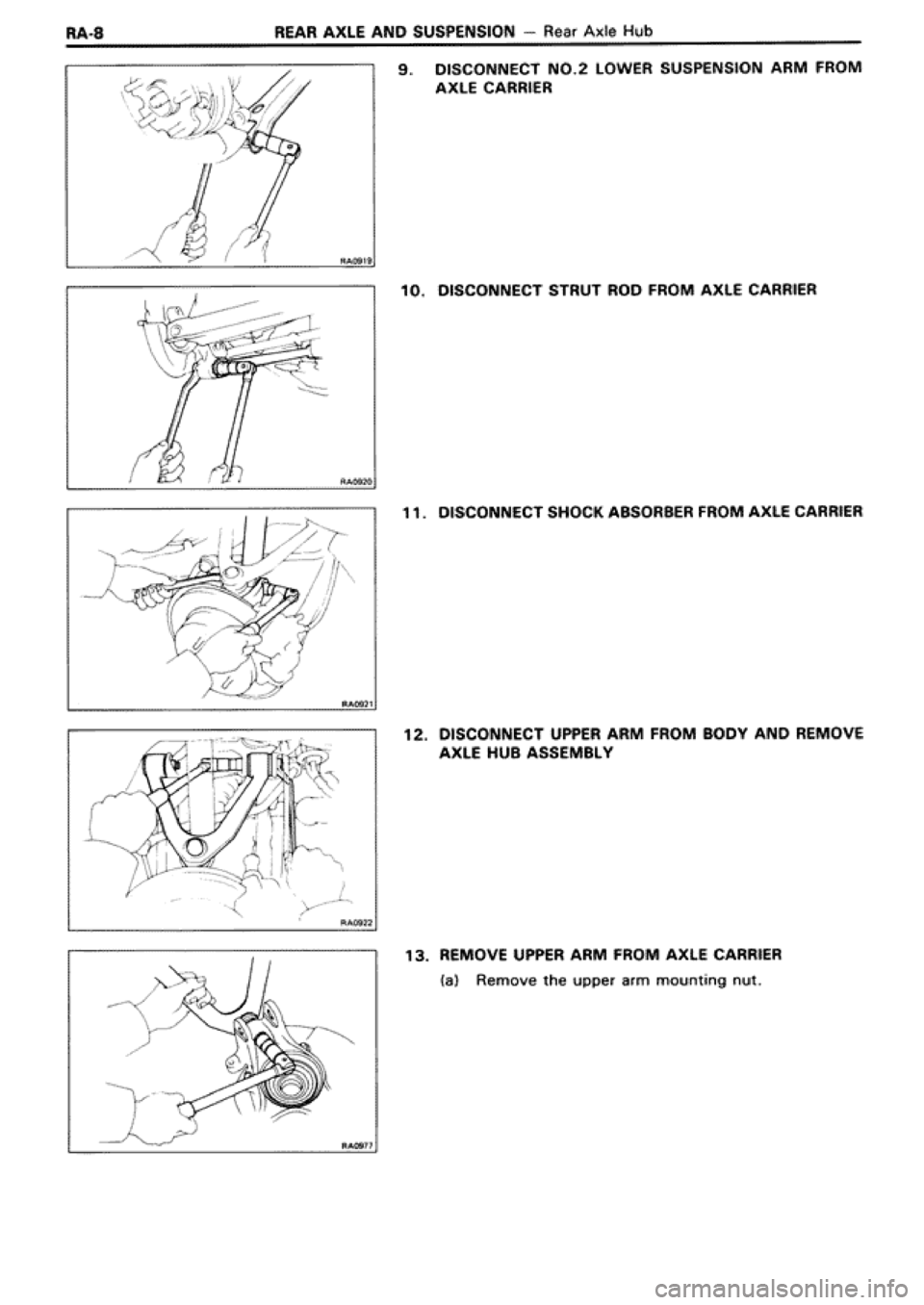 TOYOTA SUPRA 1990 3.G Workshop Manual 